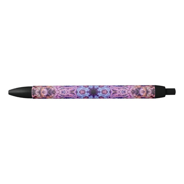 Bolígrafo De Tinta Negra Alien Purple Psychedelic Kaleidoscopic Mandala (Anverso)