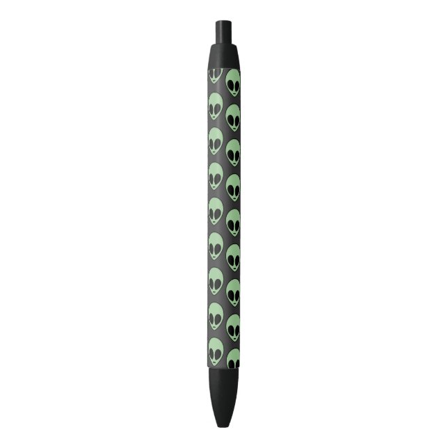 Bolígrafo De Tinta Negra Alienígena Verde (Frente vertical)