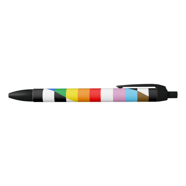 Bolígrafo De Tinta Negra Ally Progress Pride Flag (Parte superior)