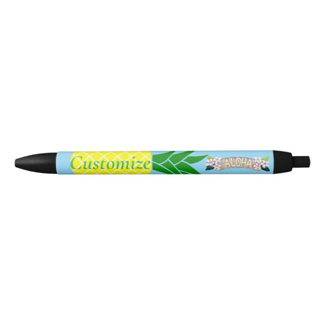 Bolígrafo De Tinta Negra Aloha Pineapple Thunder_Cove (Anverso)