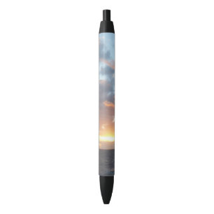 Bolígrafo De Tinta Negra Amanecer en el mar I Paisaje marino pastel