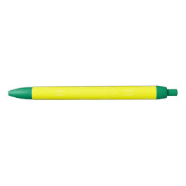 Bolígrafo De Tinta Negra Amarillo Brillante