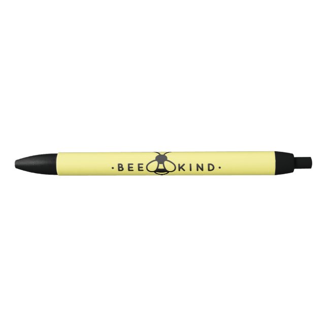 Bolígrafo De Tinta Negra Amarillo y abejorro negro (Anverso)