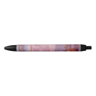 Bolígrafo De Tinta Negra Ametismo rosa