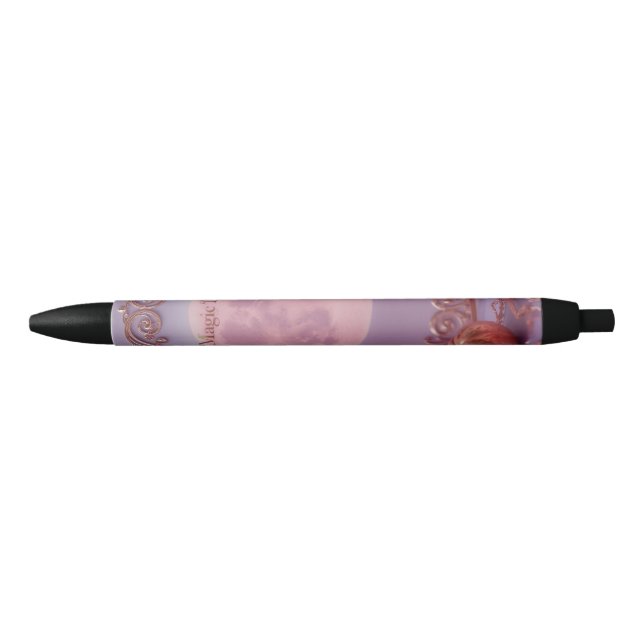 Bolígrafo De Tinta Negra Ametismo rosa (Anverso)
