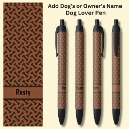 Bolígrafo De Tinta Negra Añadir el nombre del dueño o del perro, los huesos