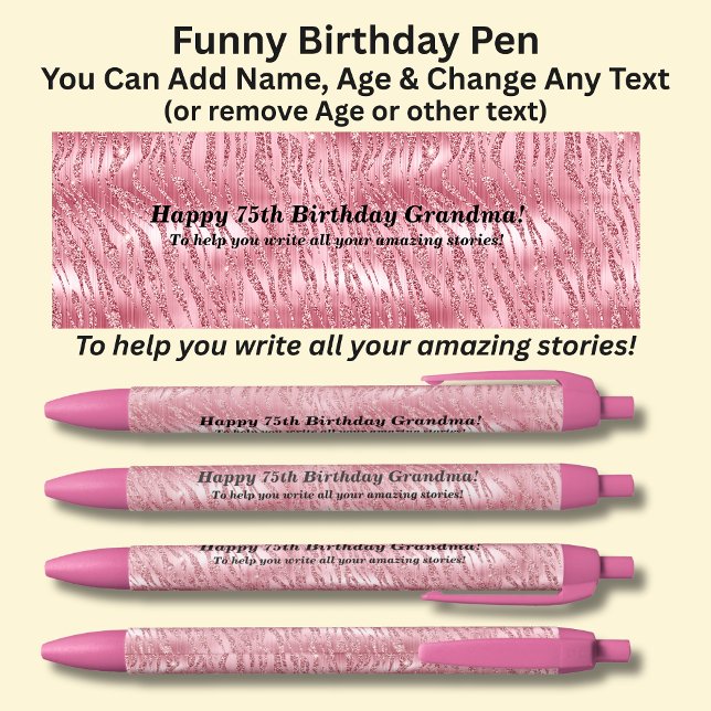 Bolígrafo De Tinta Negra Añadir nombre, cumpleaños feliz para ayudarte a es (Subido por el creador)