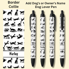 Bolígrafo De Tinta Negra Añadir nombre del propietario o del perro, color d