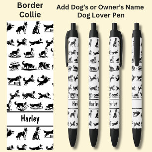 Bolígrafo De Tinta Negra Añadir nombre del propietario o del perro, color d