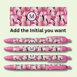 Bolígrafo De Tinta Negra Añadir un resumen inicial, suave y rosado de las n