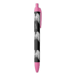 Bolígrafo De Tinta Negra ANGEL WINGS Black Monograma