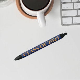 Bolígrafo De Tinta Negra Año de clase de los colores azul y Naranja de la M