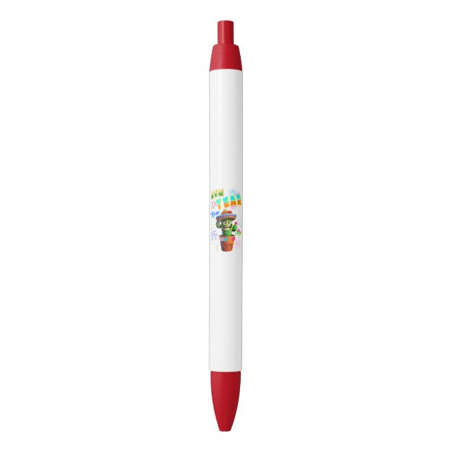 Bolígrafo De Tinta Negra Año nuevo (Frente vertical)