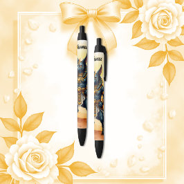 Bolígrafo De Tinta Negra Anubis personalizado - Dios egipcio de la vida des