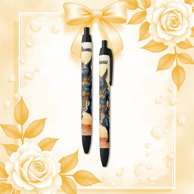 Bolígrafo De Tinta Negra Anubis personalizado - Dios egipcio de la vida des (Subido por el creador)