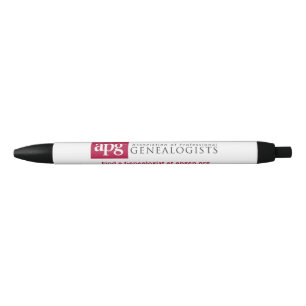 Bolígrafo De Tinta Negra APG "Find a Genealogist Pen" con tinta negra