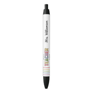 Bolígrafo De Tinta Negra Apreciación Colorida Personalizada del Mejor Profe
