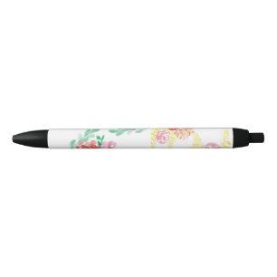 Bolígrafo De Tinta Negra Aqua flor