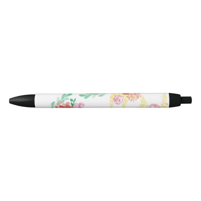 Bolígrafo De Tinta Negra Aqua flor (Anverso)
