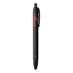 Bolígrafo De Tinta Negra Árbol de Mehndi de la vida (alheña) (rojo)
