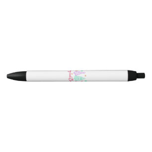 Bolígrafo De Tinta Negra Árbol de Navidad Neon Alegre y Brillante