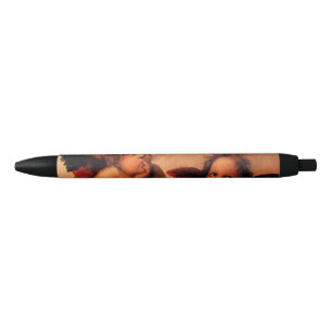 Bolígrafo De Tinta Negra Arte angelical de la querube de Raphael
