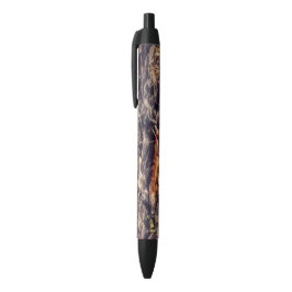 Bolígrafo De Tinta Negra Arte de Guana Naranja