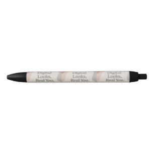 Bolígrafo De Tinta Negra Arte de IA tonos de mármol beige y gris