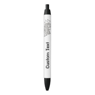 Bolígrafo De Tinta Negra Arte de la línea principal de Rooster