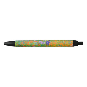 Bolígrafo De Tinta Negra Arte floral de jardín de cottage vintage de Gustav