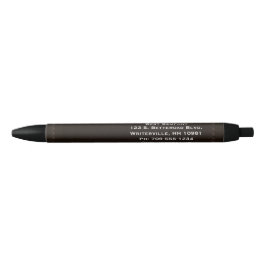 Bolígrafo De Tinta Negra Aspecto de cuero personalizado
