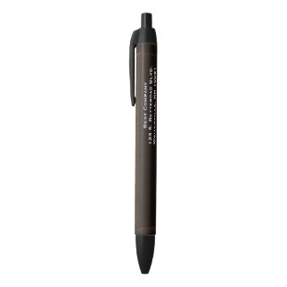 Bolígrafo De Tinta Negra Aspecto de cuero personalizado