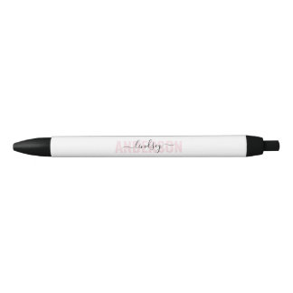 Bolígrafo De Tinta Negra Audaz caligrafía rosa personalizada