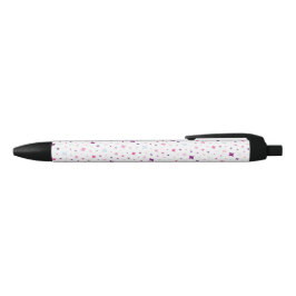 Bolígrafo De Tinta Negra Azul Rosa Estrellas Moradas Espacio Cósmico.