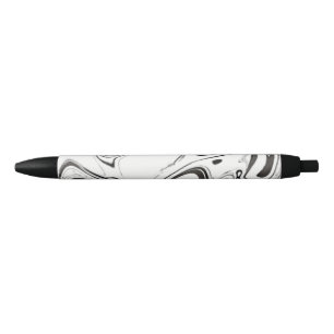 Bolígrafo De Tinta Negra B) que vetea blanco y negro