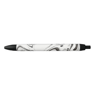 Bolígrafo De Tinta Negra B) que vetea blanco y negro
