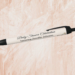 Bolígrafo De Tinta Negra Baby Shower neutral de género Boho favorece la tin