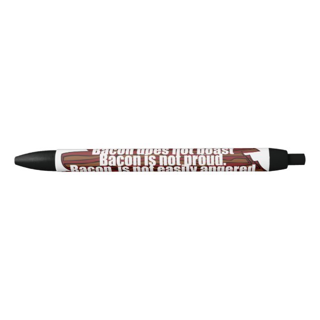 Bolígrafo De Tinta Negra Bacon es amable (Anverso)
