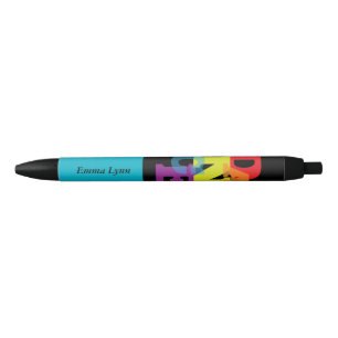 Bolígrafo De Tinta Negra Baile arco iris vertical