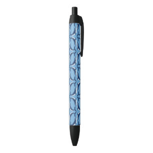 Bolígrafo De Tinta Negra Ballenas Azules Blancas Yin Yang Animal Marino Océ