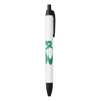 Bolígrafo De Tinta Negra Ballet de Pointe Verde azulado