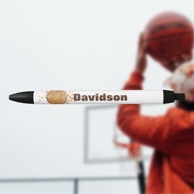 Bolígrafo De Tinta Negra Baloncesto con tu nombre (Subido por el creador)