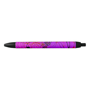 Bolígrafo De Tinta Negra Banda rosa