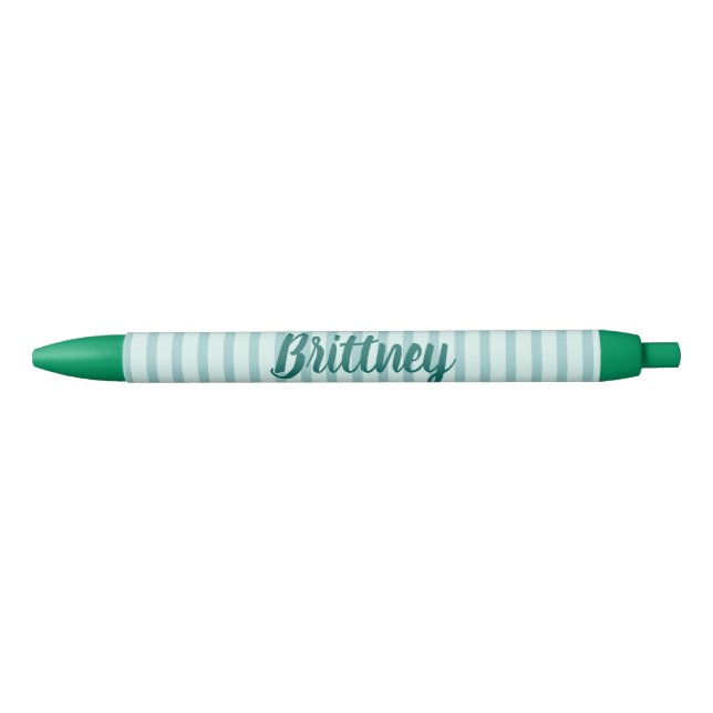 Bolígrafo De Tinta Negra Bandas azules (Anverso)