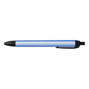 Bolígrafo De Tinta Negra Bandas de sombra azules