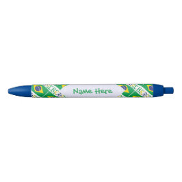 Bolígrafo De Tinta Negra Bandeira del Brasil Personalizada 