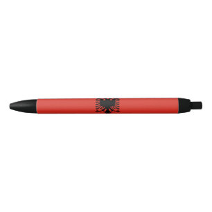 Bolígrafo De Tinta Negra Bandera albanesa