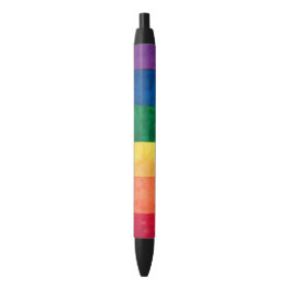 Bolígrafo De Tinta Negra Bandera arcoiris del orgullo gay