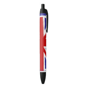 Bolígrafo De Tinta Negra Bandera británica de Union Jack del estilo del