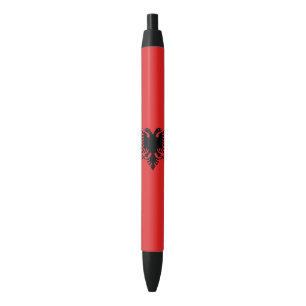 Bolígrafo De Tinta Negra Bandera de Albania
